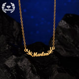 Personalized Antlers Necklace Custom Name Letter Charm Pendant Choker Jewelry
