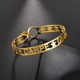 Diamon Personalized Stainless Steel bracelets Name Stars Couple Bangle