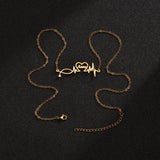 Diamond Heartbeat Necklace Personalized Jewelry
