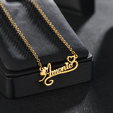 Diamon Heart Choker Name Necklace for Women