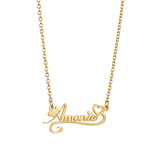 Diamon Heart Choker Name Necklace for Women
