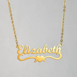 Personalized Diamond Heart Name Necklace for Women