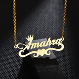 Personalized Diamond Heart Name Necklace for Women