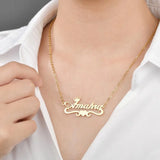 Personalized Diamond Heart Name Necklace for Women