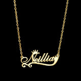 Diamon Custom Stainless Steel Necklace Choker Pendant Nameplate