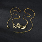 Diamon Custom Stainless Steel Necklace Choker Pendant Nameplate