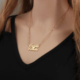 Personalized Stainless Steel Necklace 1-3 Names Heart Pendent Letters Jewelry