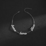 Personalized Stainless Steel Bracelets For Women Engraved Baby Name Bangles