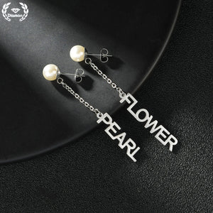 Custom Stainless Steel Initial Earrings for Women