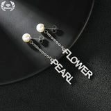 Custom Stainless Steel Initial Earrings for Women
