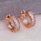 Diamond 14K Rose Earrings Bohemia Wedding Fine Jewelry Women