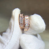 Diamond 14K Rose Earrings Bohemia Wedding Fine Jewelry Women