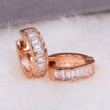 Diamond 14K Rose Earrings Bohemia Wedding Fine Jewelry Women