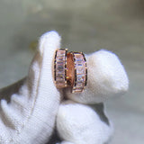 Diamond 14K Rose Earrings Bohemia Wedding Fine Jewelry Women