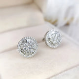 Garnet 18K Stud Earring Women Office Wedding Fine Jewelry Girls
