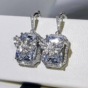 Diamond 925 Silver Earring Women Punk Wedding Fine Jewelry
