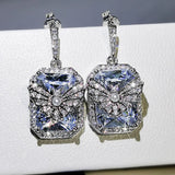 Diamond 925 Silver Earring Women Punk Wedding Fine Jewelry