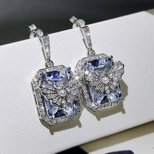 Diamond 925 Silver Earring Women Punk Wedding Fine Jewelry