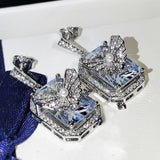 Diamond 925 Silver Earring Women Punk Wedding Fine Jewelry