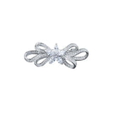Diamond Bowknot S925 Silver Jewelry Brooches for Women