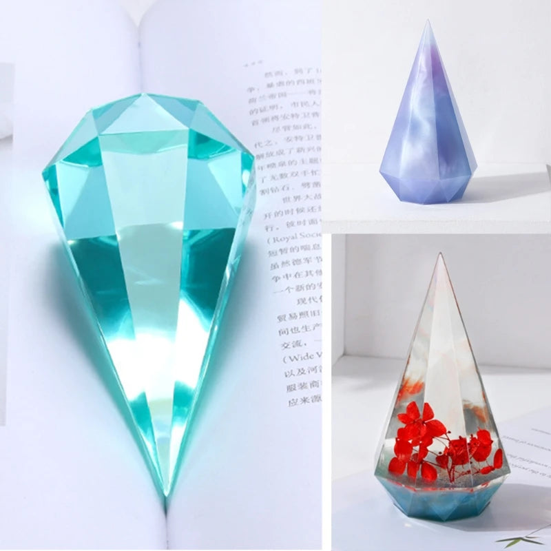 Diamond Cone Candle Epoxy Resin Mold Silicone Mould