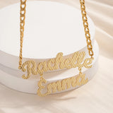 18k Plated Double Layer Name Necklace for Women