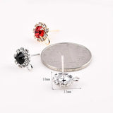 Diamond Round Stud Earrings DIY Accessories Hand Making Small Earring