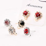 Diamond Round Stud Earrings DIY Accessories Hand Making Small Earring