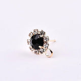 Diamond Round Stud Earrings DIY Accessories Hand Making Small Earring