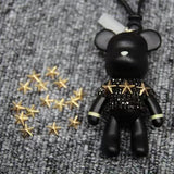 Diamond-Encrusted Bear Keychain Bag Pendant