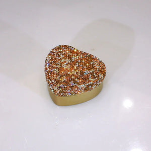LED Light Diamond Flip Jewelry Box for Rings, Earrings, Necklaces - Wedding Gift