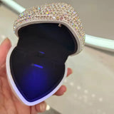 LED Light Diamond Flip Jewelry Box for Rings, Earrings, Necklaces - Wedding Gift