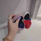 LED Light Diamond Flip Proposal Ring Box for Women Gift