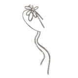 Diamond Flower Tassel Earrings for Women