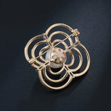Diamond Flower S925 Silver Brooch Women Anniversary Jewelry