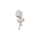 Diamond Flower S925 Silver Brooch Bohemia Anniversary Fine Diamond Jewelry