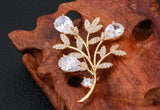 Diamond Flower S925 Silver Brooches for Women