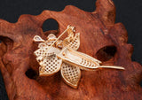 Diamond Flower S925 Silver Brooch for Women Anniversary Jewelry