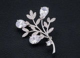 Diamond Flower S925 Silver Brooches for Women