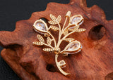 Diamond Flower S925 Silver Brooches for Women
