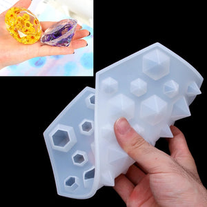 Diamond Gem Ice Cube Tray Mould Silicone DIY Maker Freeze