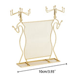 Diamond Grid Shape Jewelry Display Stand with Hanging Hooks