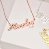 Diamond Name Necklace Handwritten Name Necklace for Women