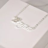 Diamond Name Necklace Handwritten Name Necklace for Women