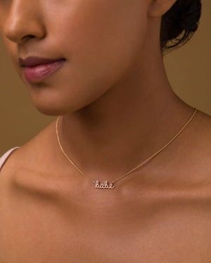 Diamond Name Necklace Stainless Steel Personalised Gift for Women