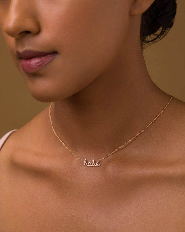 Diamond Name Necklace Stainless Steel Personalised Gift for Women
