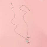 Diamond Choker Lock Chains Necklace Punk Jewelry Key Padlock Pendant