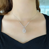Diamond Necklace Pendant High Carbon Diamond Light Collar Chain