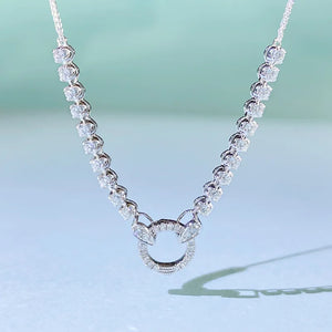 Diamond Necklace Pendant High Carbon Diamond Light Collar Chain