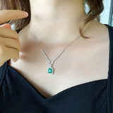 Diamond Necklace Pendant High Carbon Diamond Light Collar Chain